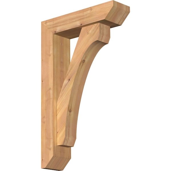 Ekena Millwork Legacy Slat Smooth Bracket w/ Offset Brace, Western Red Cedar, 5 1/2"W x 20"D x 32"H BKT0604X20X32LEC06SWR - main